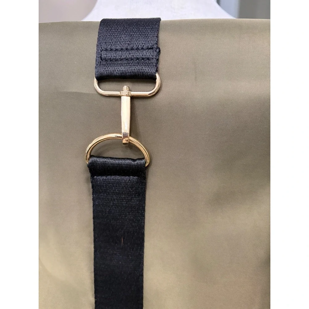NWOT Jean Paul Gaultier Olive Green Roll-Top‎ Nylon Unisex OS Backpack